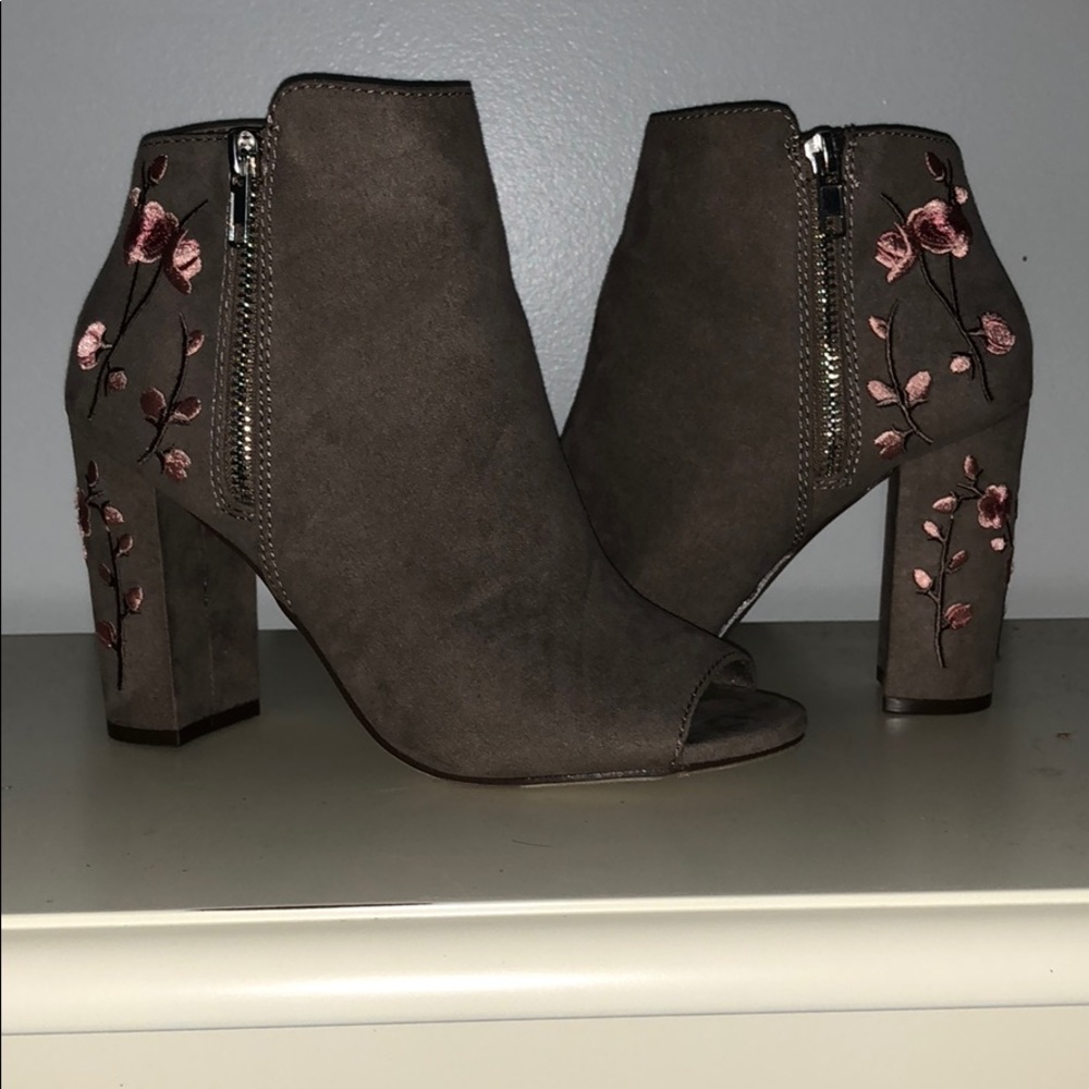 Gray Ankle Boots